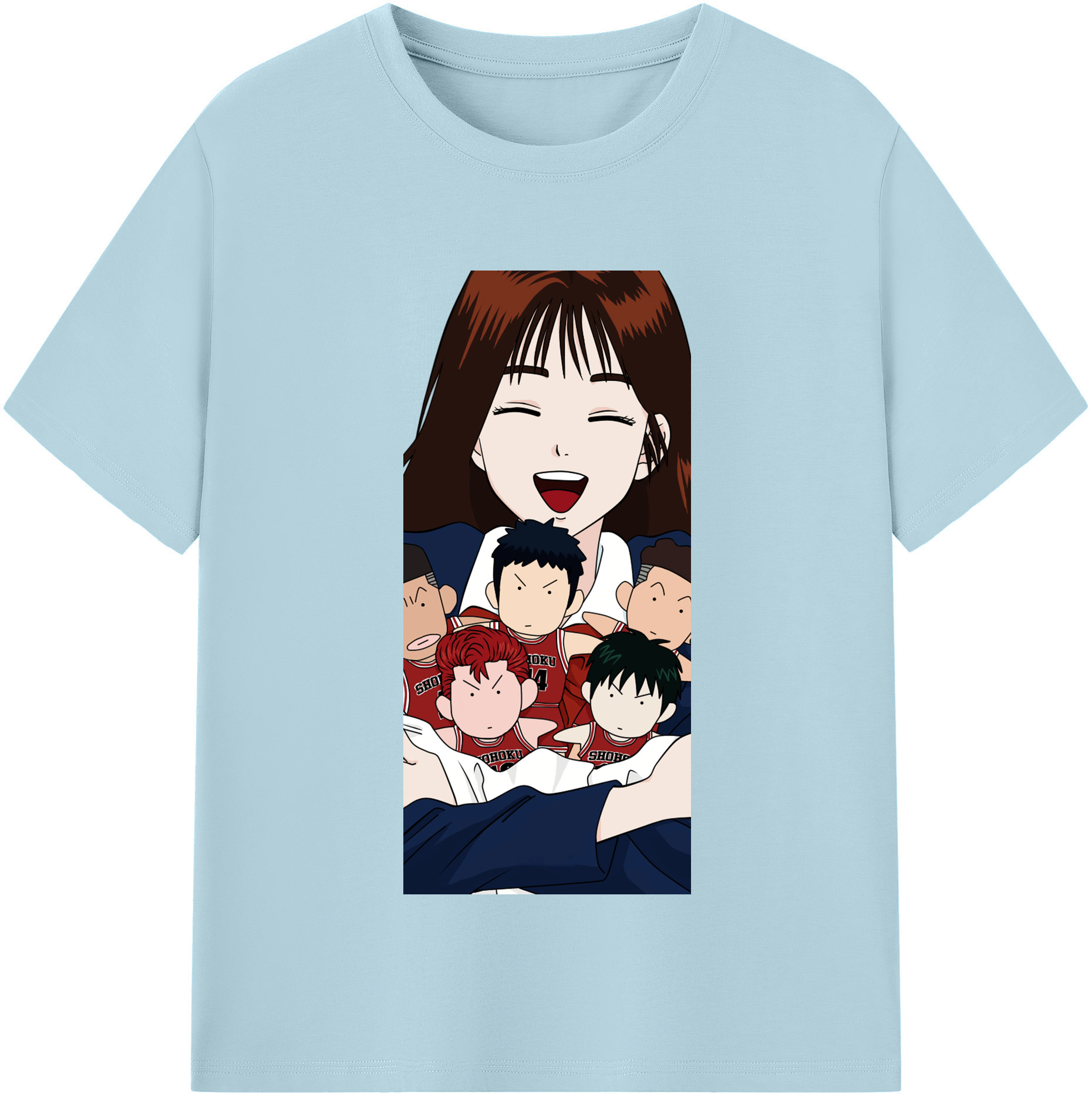 SLAM DUNK／スラムダンク 綿100％半袖Tシャツ（フロントプリント）